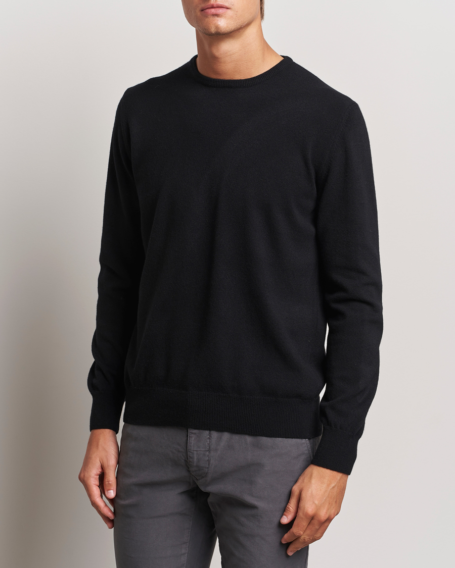 Herren | Rundausschnitt | Morgano | Wool/Cashmere Crewneck Black