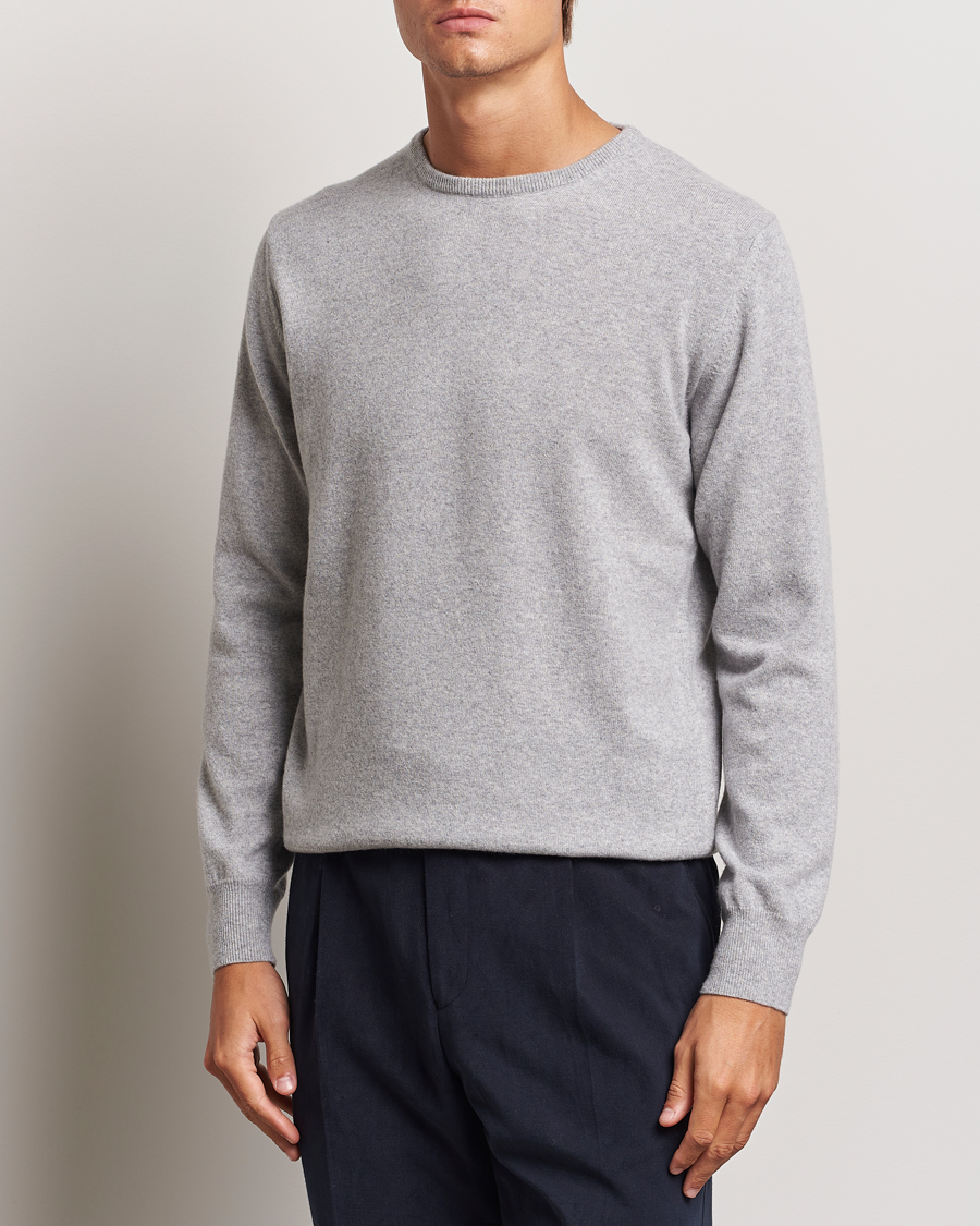 Herren | Pullover | Morgano | Wool/Cashmere Crewneck Mid Grey