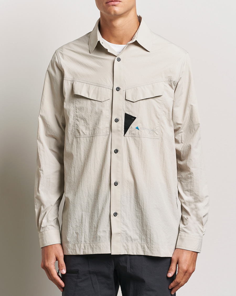 Herren | Hemden | Klättermusen | Syn Lightweight Ripstop Shirt Silver Creme