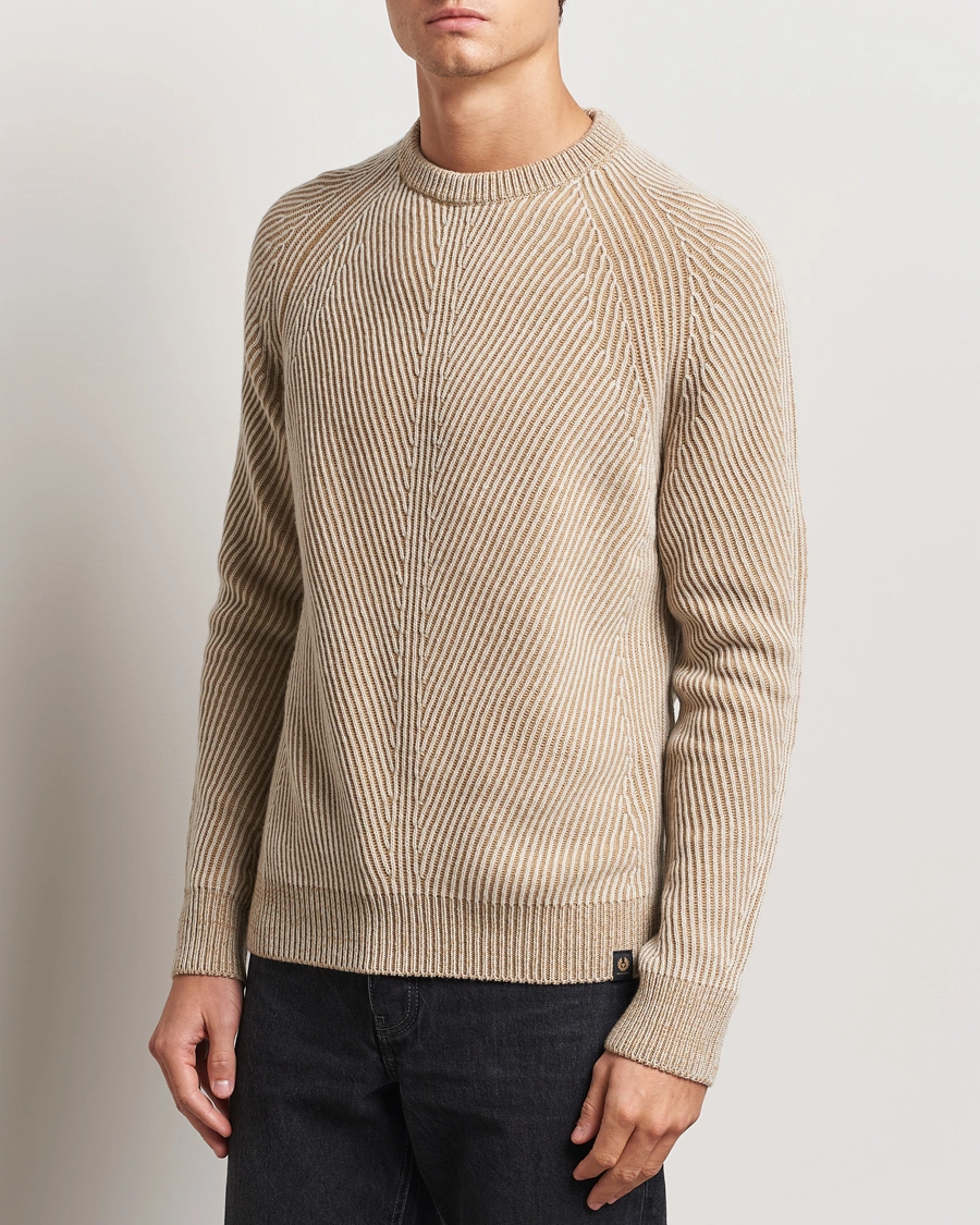 Herren |  | Belstaff | Centenary Wool Rib Jumper Chalk