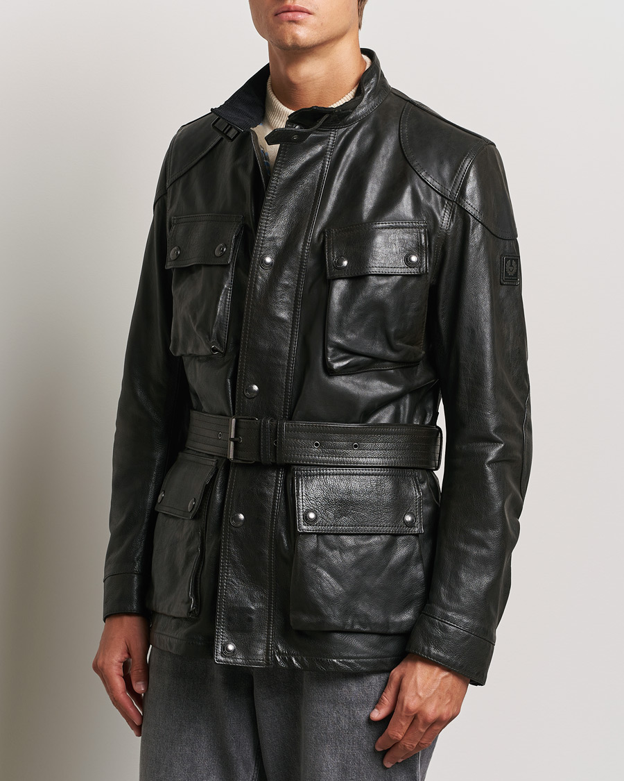 Herren |  | Belstaff | Trailmaster Panther Leather Jacket Black