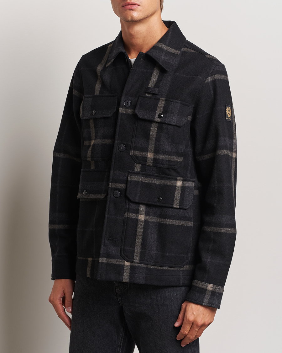 Herren |  | Belstaff | Forge Checked Wool Jacket Charcoal