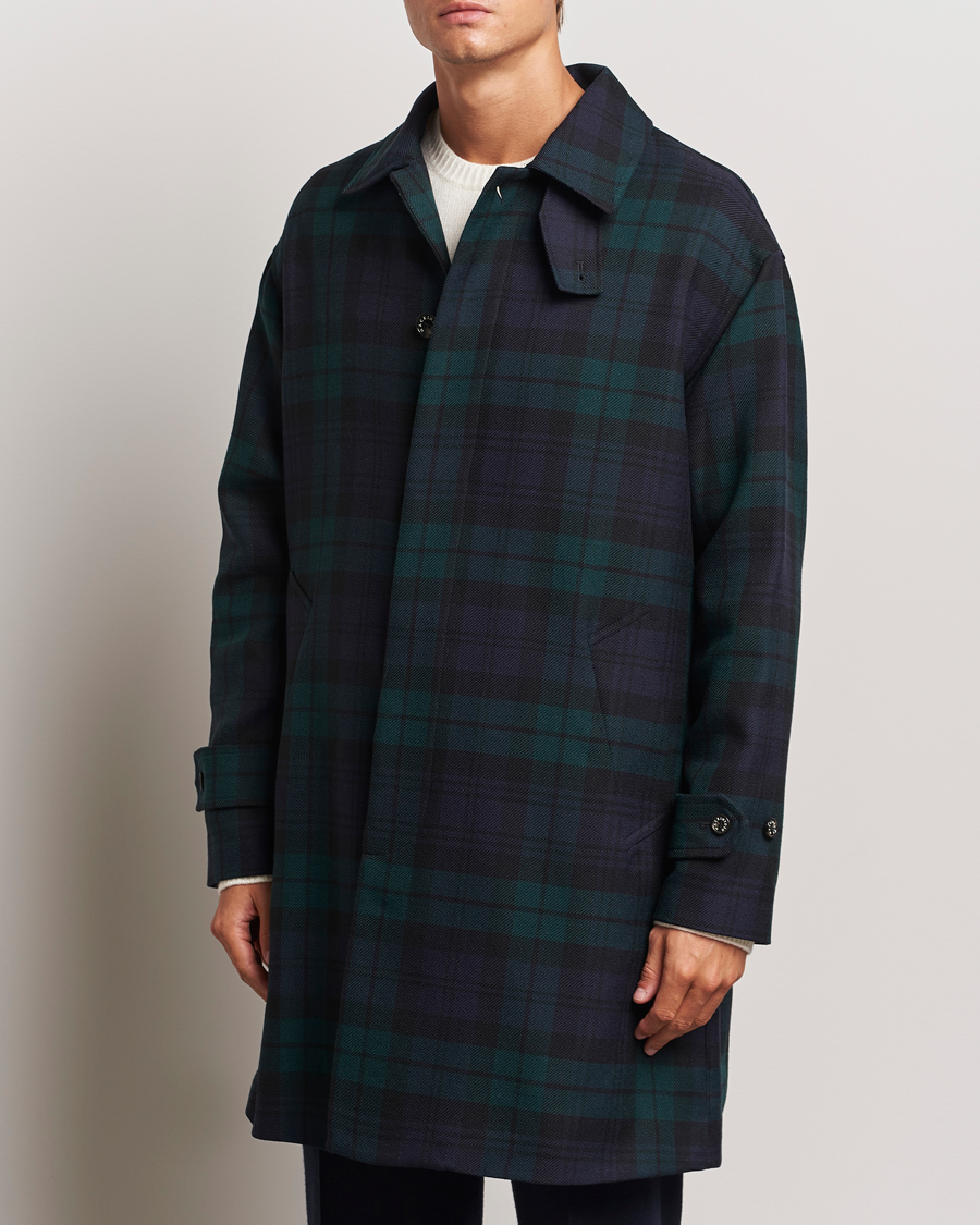 Herren |  | Mackintosh | Wool Soho Tartan Coat Blackwatch