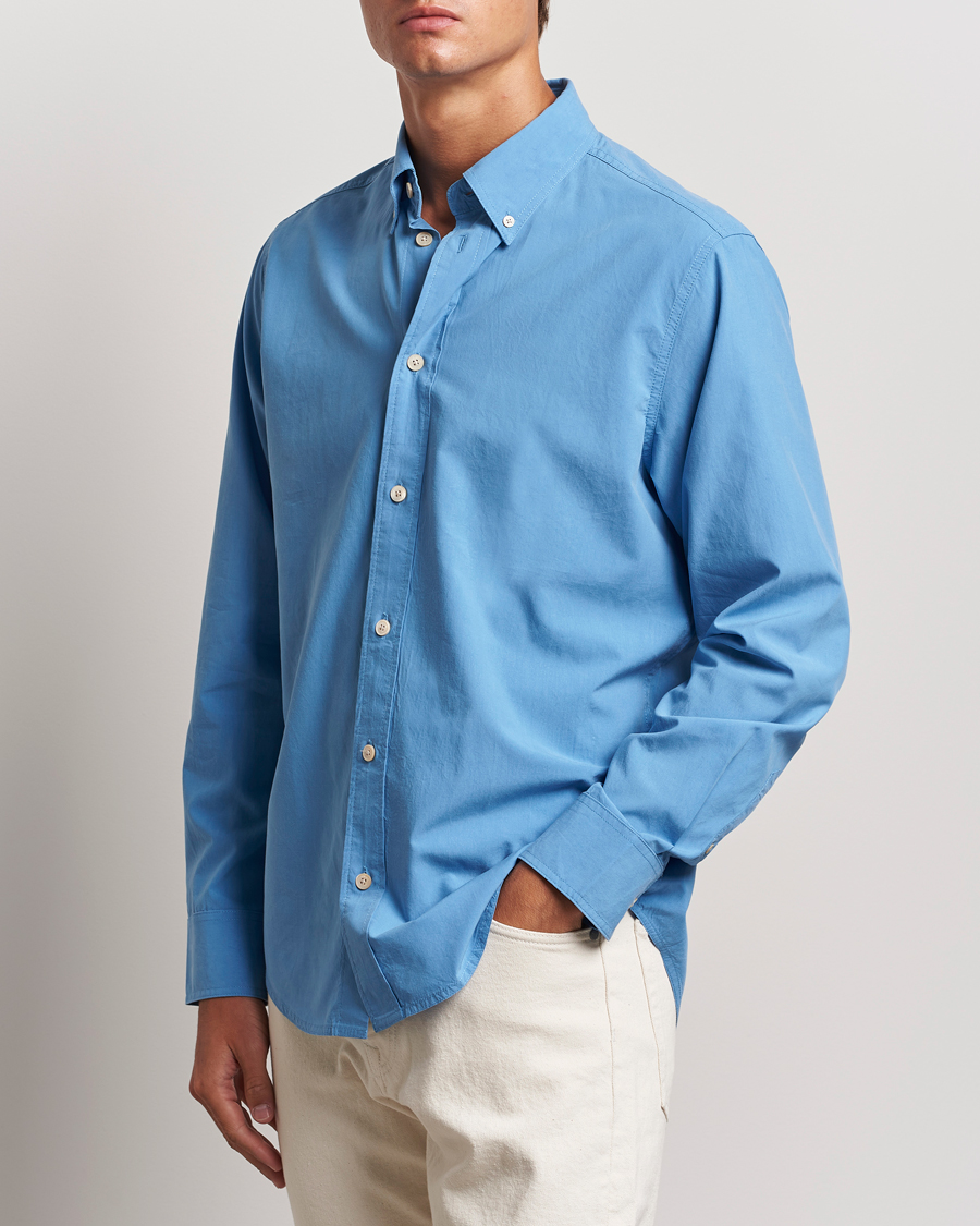 Herren |  | NN07 | Colby Lyocell/Cotton Button Down Shirt Blue Jasper