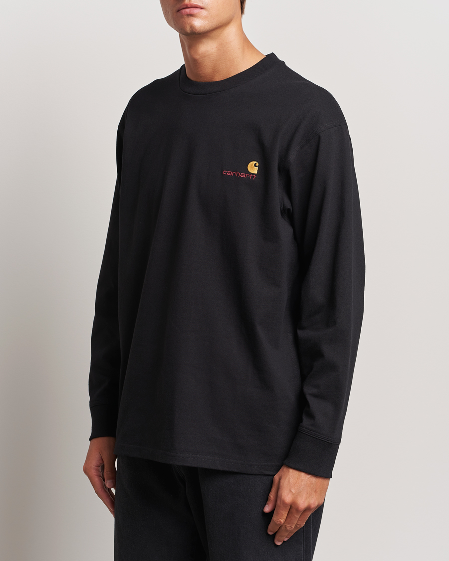 Herren | Kleidung | Carhartt WIP | American Script Long Sleeve T-Shirt Black