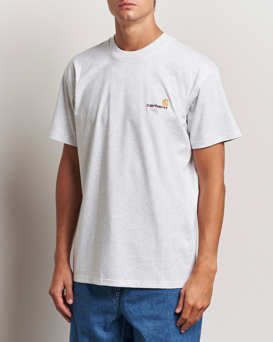 Herren | Kleidung | Carhartt WIP | American Script Short Sleeve T-Shirt Ash Heather