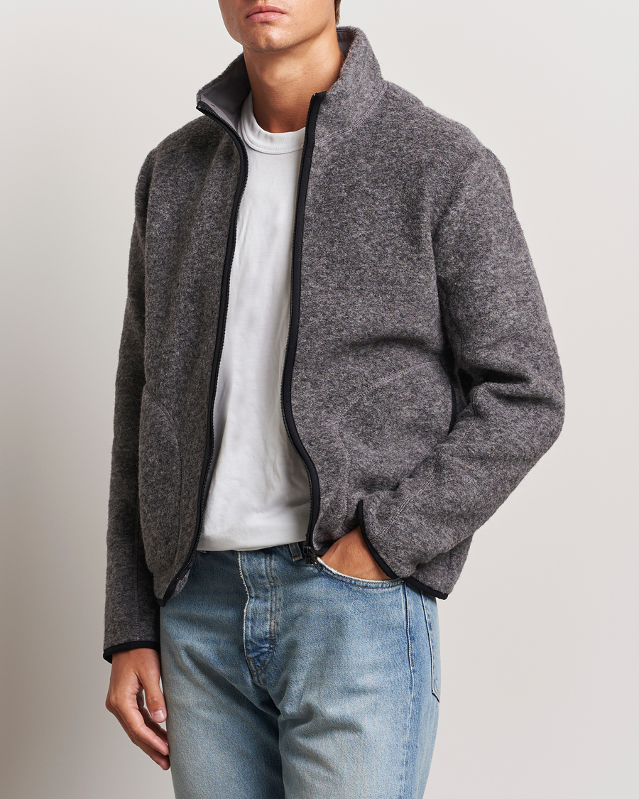 Herren |  | J.Lindeberg | Dustin Wool Fleece Jacket Light Grey Melange