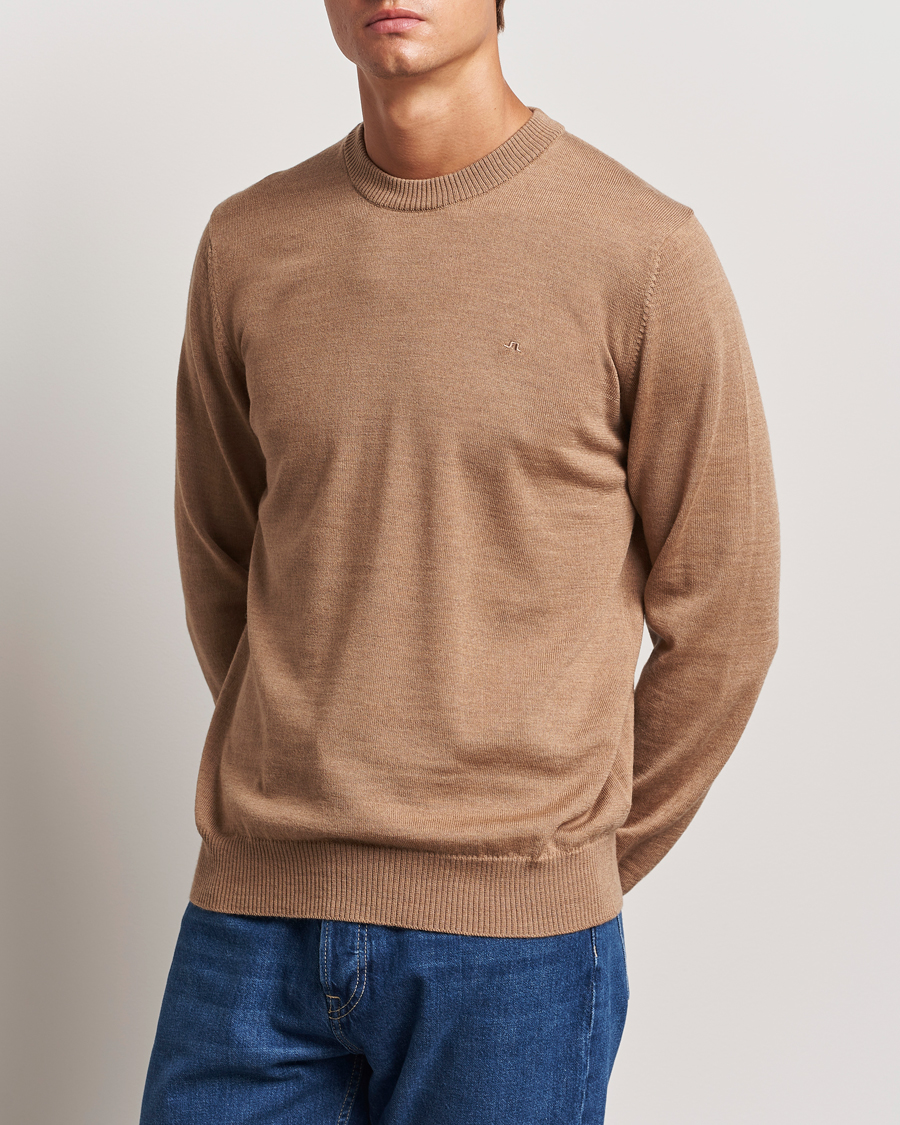 Herren |  | J.Lindeberg | Keane Merino Crew Neck Sweater Tiger Brown