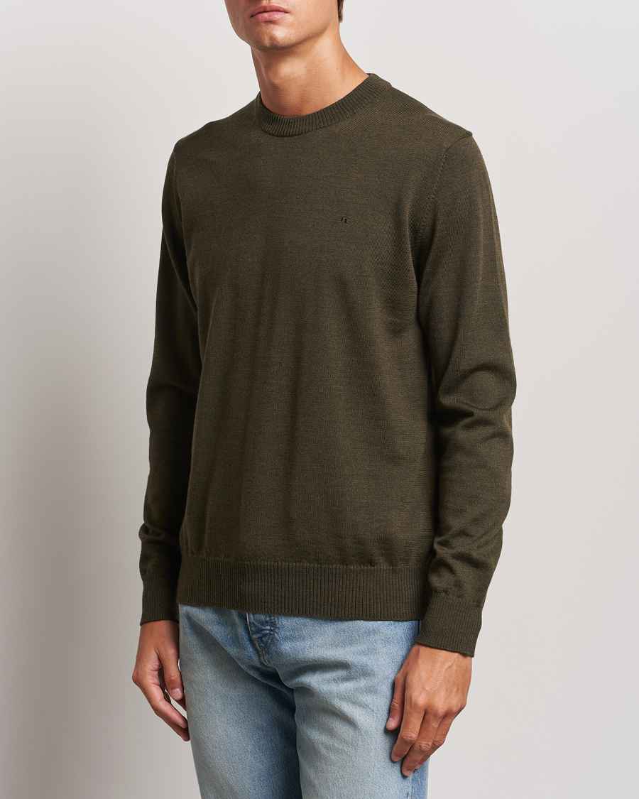 Herren |  | J.Lindeberg | Keane Merino Crew Neck Sweater Forest Green