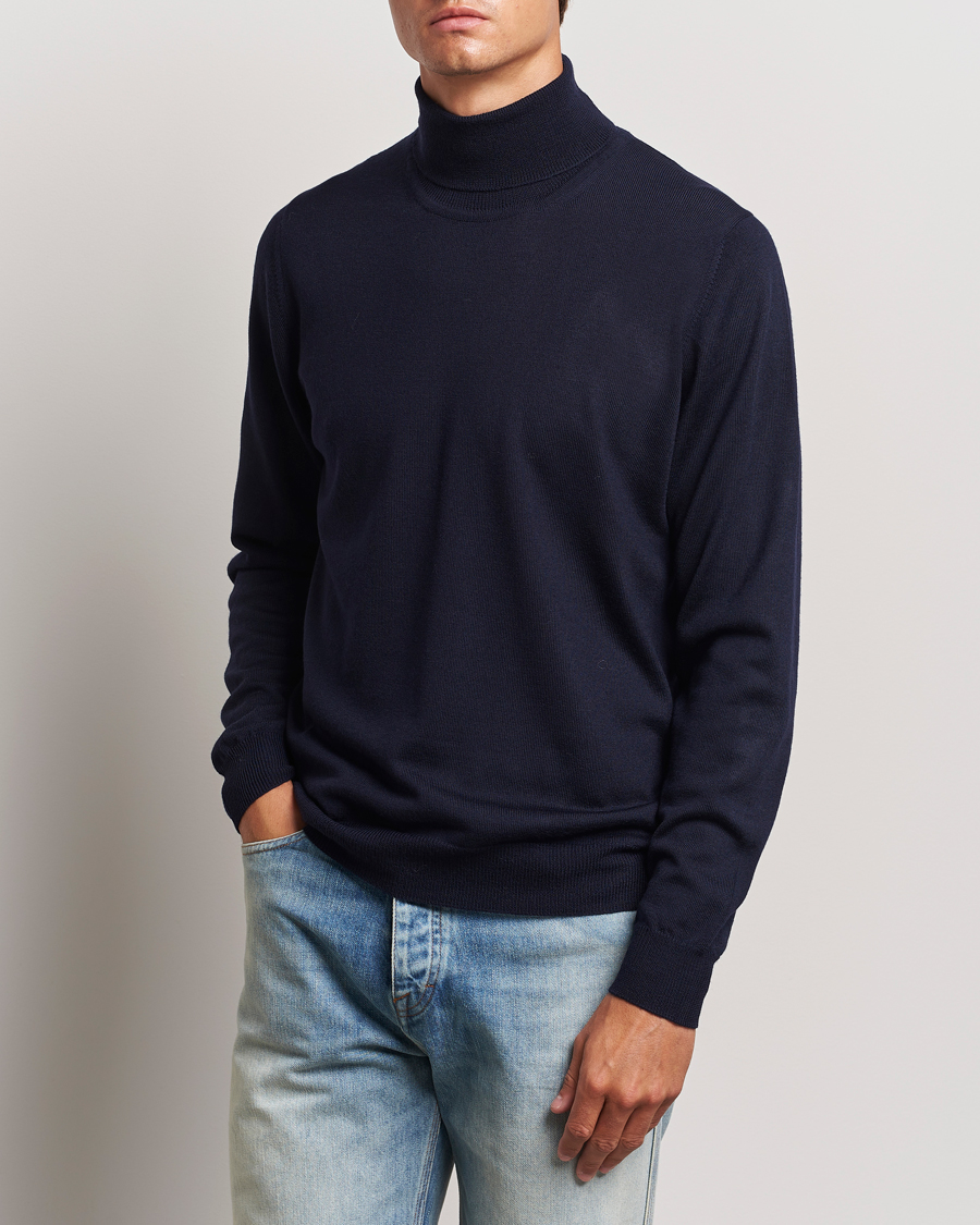 Herren | Business & Beyond - Casual | J.Lindeberg | Kaden Merino Turtleneck Navy