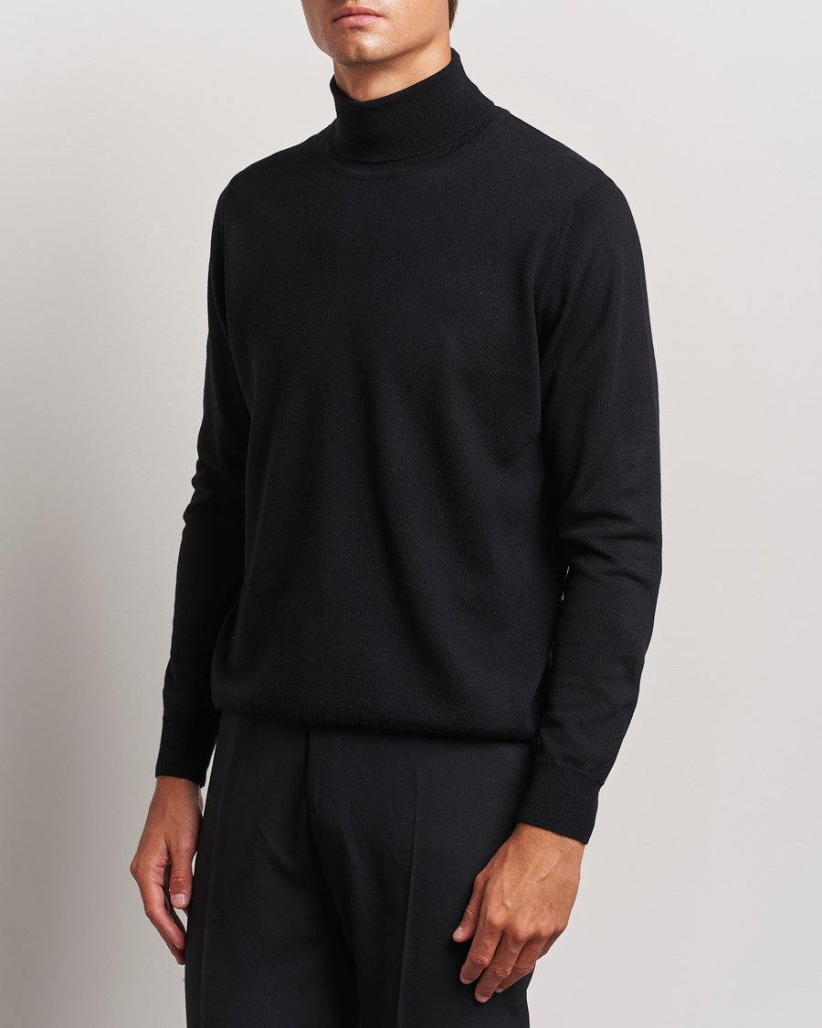 Herren | Business & Beyond - Casual | J.Lindeberg | Kaden Merino Turtleneck Black