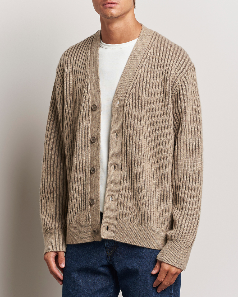 Herren | Business & Beyond - Casual | J.Lindeberg | Twin Plated Knit Cardigan Tiger Brown