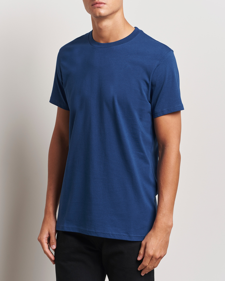 Herren |  | Bread & Boxers | Heavy Cotton Crew Neck T-Shirt Ink Blue