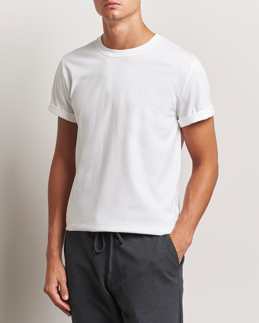 Herren |  | Bread & Boxers | Roll-Up Crew Neck T-Shirt White