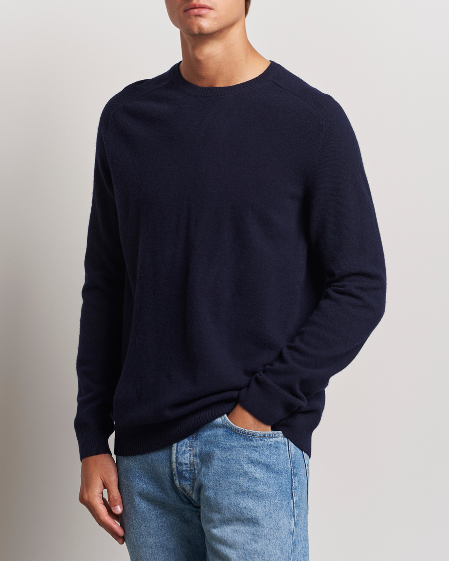 Herren | Pullover | KnowledgeCotton Apparel | Lambswool Roundneck Navy