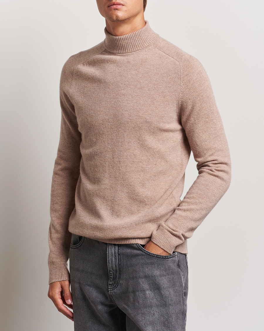 Herren |  | KnowledgeCotton Apparel | Lambswool Rollneck Beige