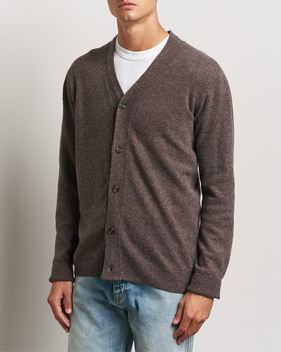 Herren | Pullover | KnowledgeCotton Apparel | Lambswool Cardigan Brown