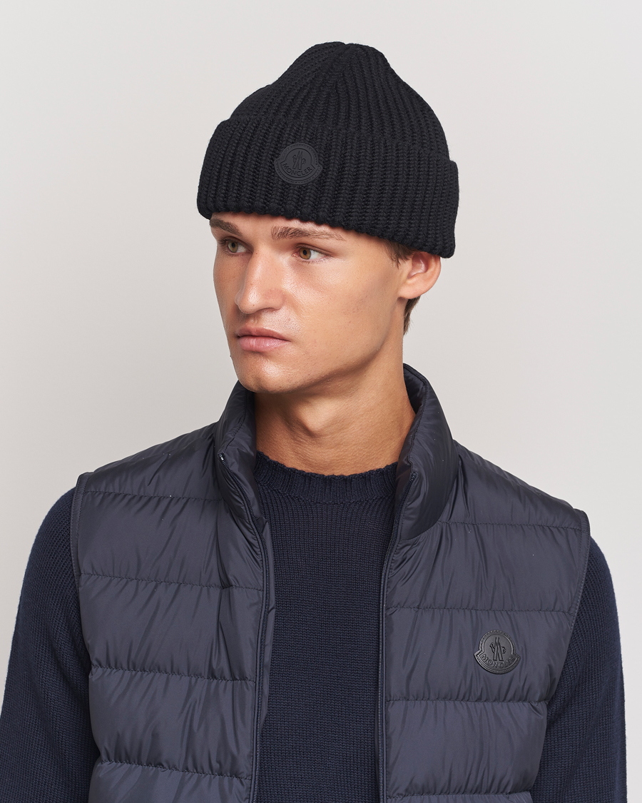 Herren | Accessoires | Moncler | Tonal Logo Beanie Black