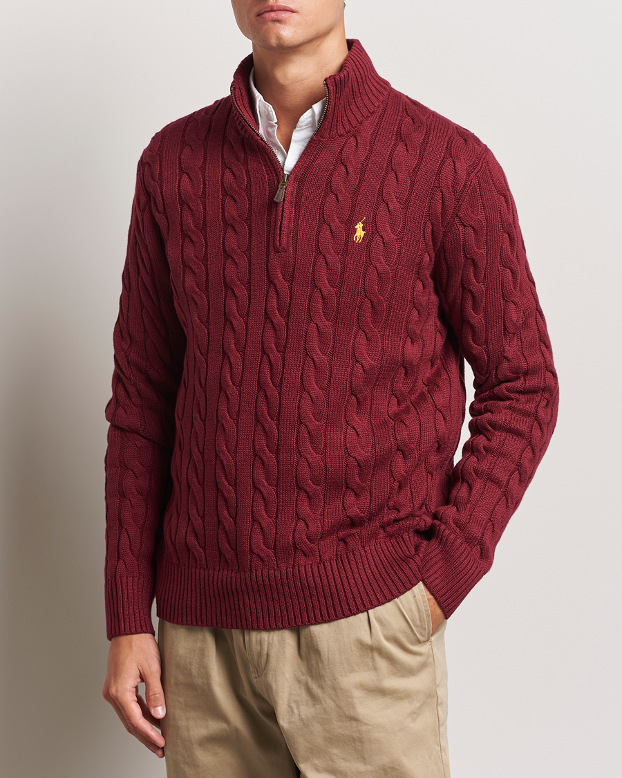 Herren |  | Polo Ralph Lauren | Cotton Cable Half Zip Red Carpet