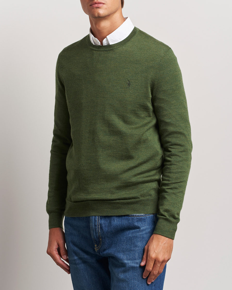 Herren |  | Polo Ralph Lauren | Merino Crew Neck Pullover Classic Olive Heather