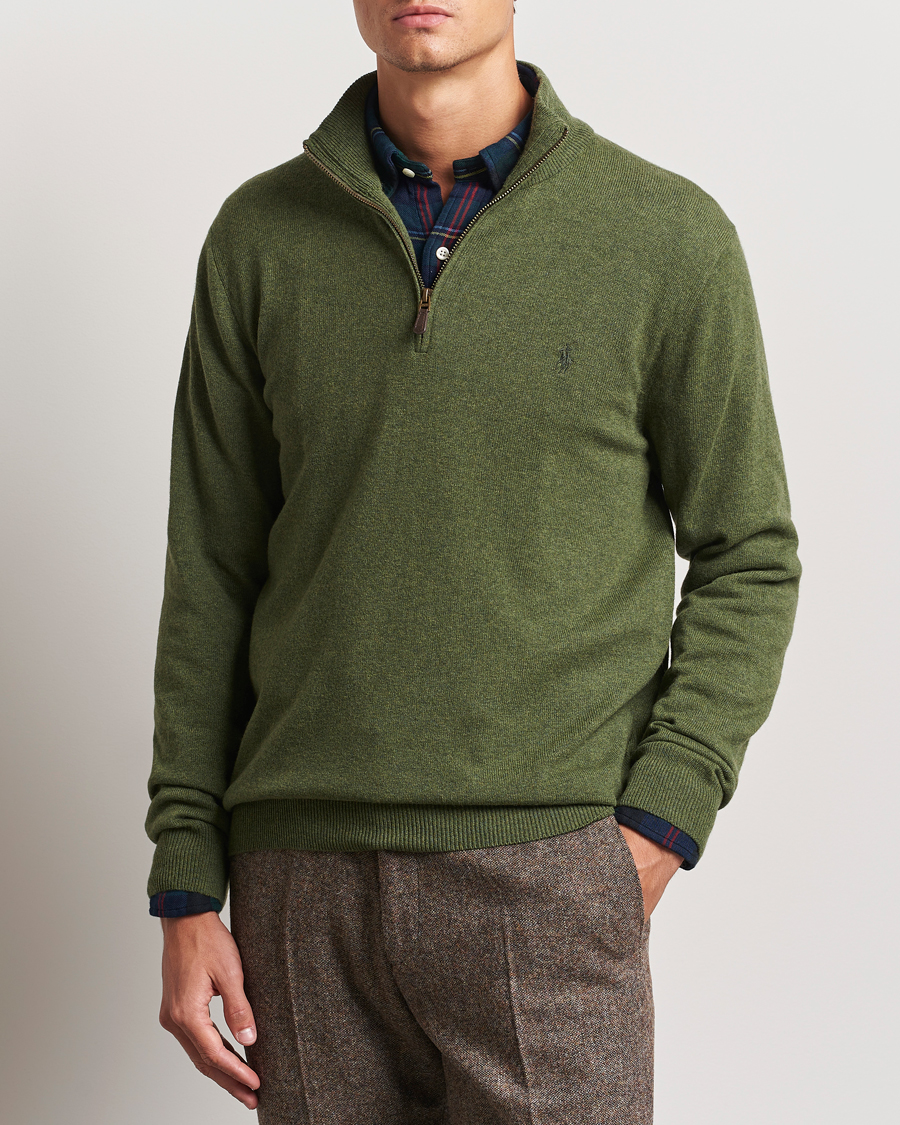 Herren |  | Polo Ralph Lauren | Merino Half-Zip Sweater Classic Olive Heather