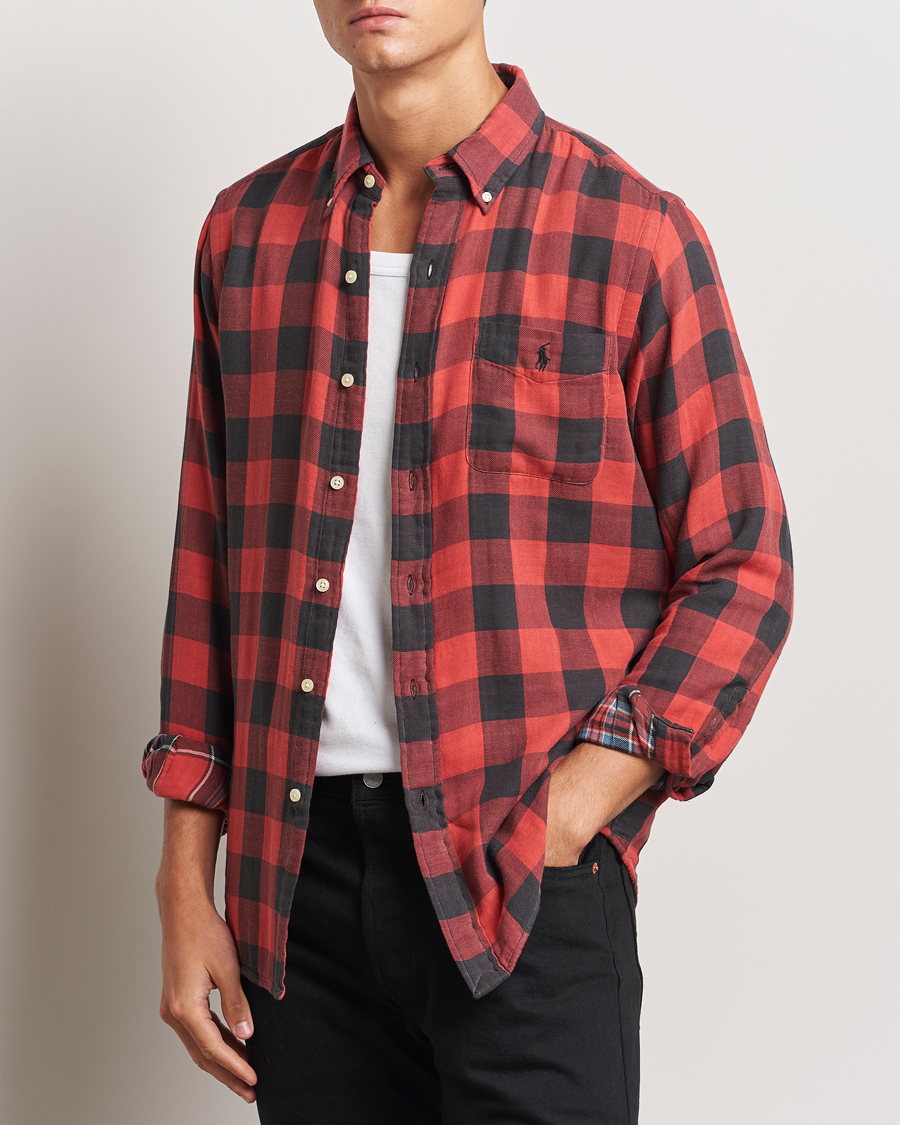 Herren |  | Polo Ralph Lauren | Double Face Custom Fit Check Shirt Red/Black