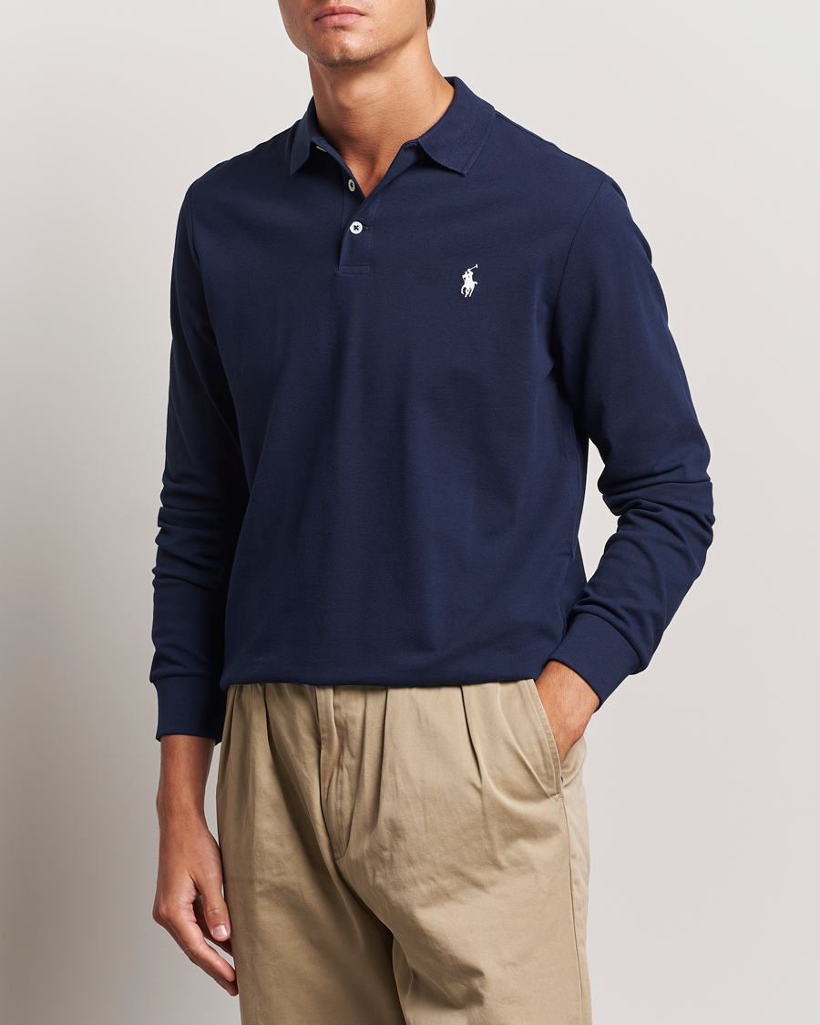 Herren |  | Polo Ralph Lauren | Custom Slim Fit Long Sleeve Polo Refined Navy