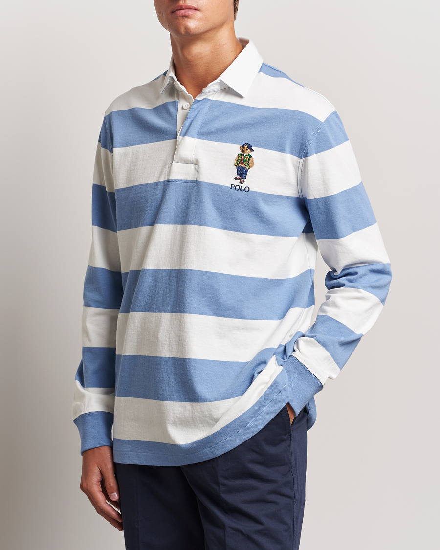 Herren |  | Polo Ralph Lauren | Striped Rugby Varsity Bear Campus  Blue/White