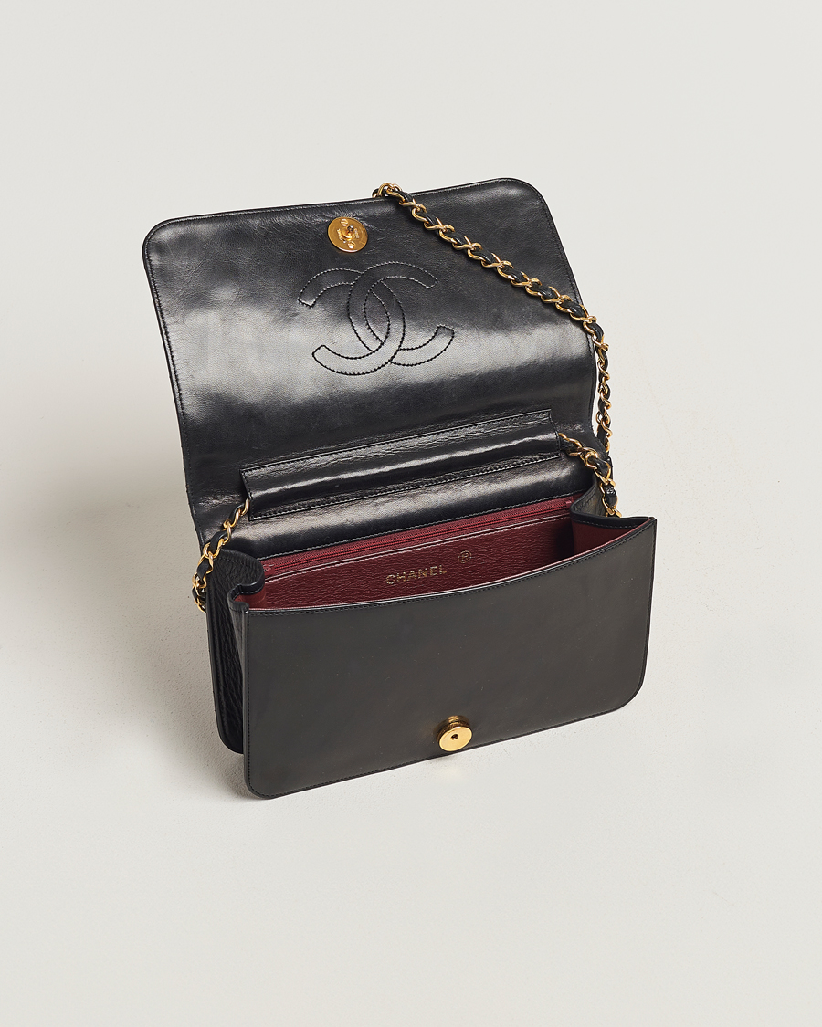 Herren | Chanel Pre-Owned Single Full Flap Bag Black Lambskin | Chanel Pre-Owned | Single Full Flap Bag Black Lambskin