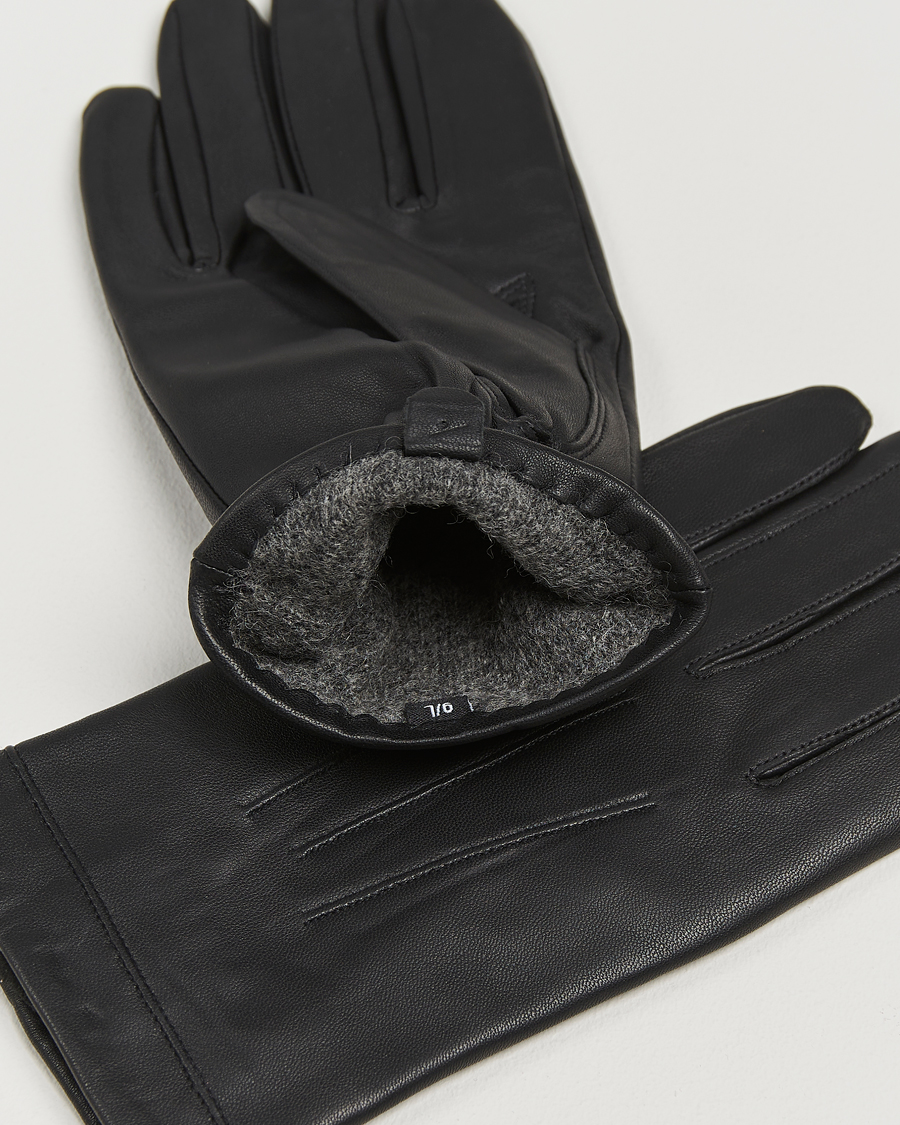 Herren |  | Amanda Christensen | Lined Leather Gloves Black