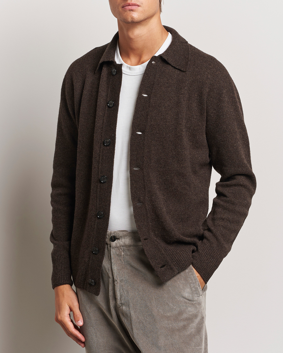 Herren |  | Altea | Shetland Collared Cardigan Brown