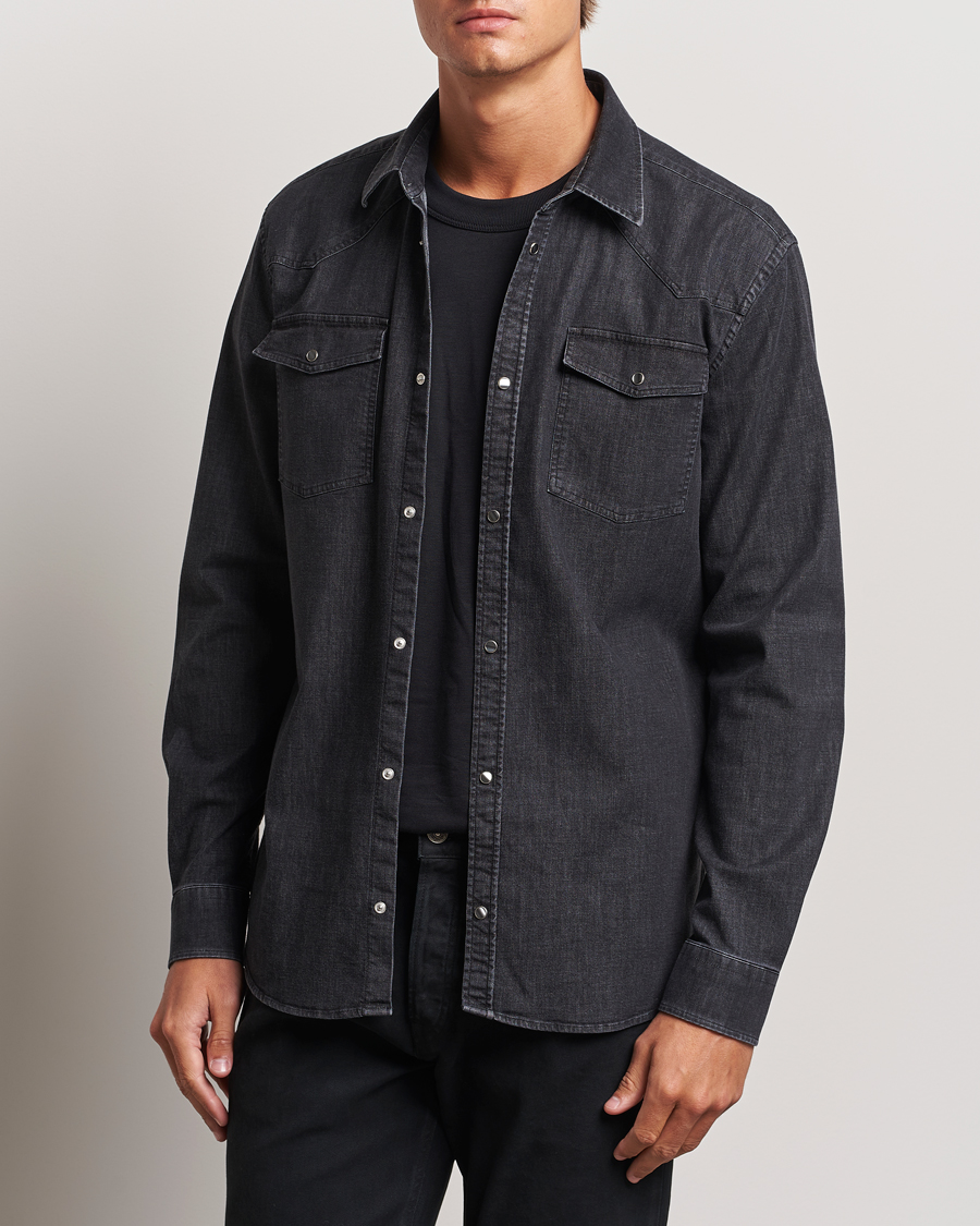 Herren |  | Dondup | Slim Fit Denim Shirt Washed Black