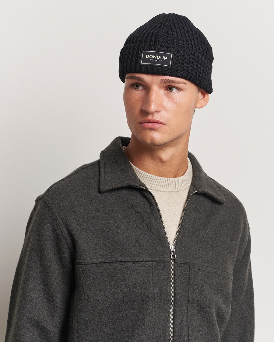 Herren |  | Dondup | Ribbed Beanie Black