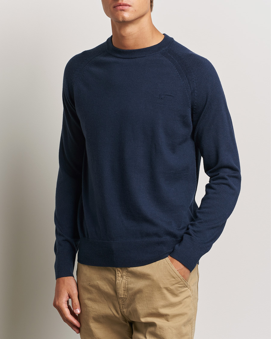 Herren |  | Dockers | Washable Merino Crewneck Navy Blazer