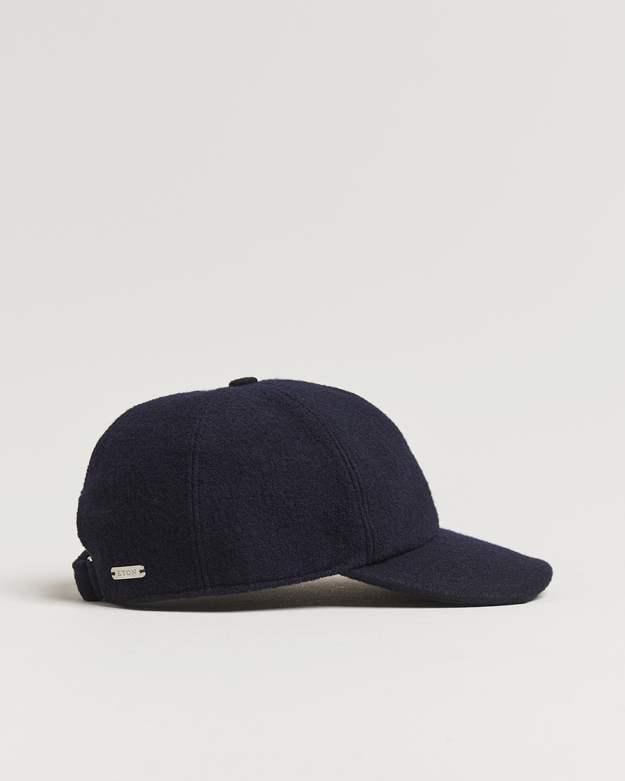 Herren |  | Eton | Boiled Wool Baseball Cap Navy Blue