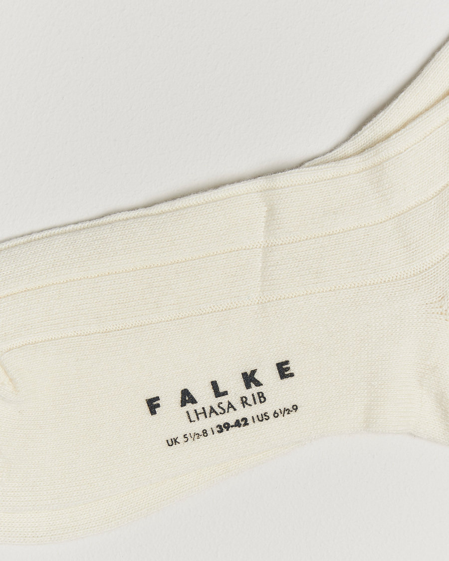 Herren |  | Falke | Lhasa Cashmere Socks Off White