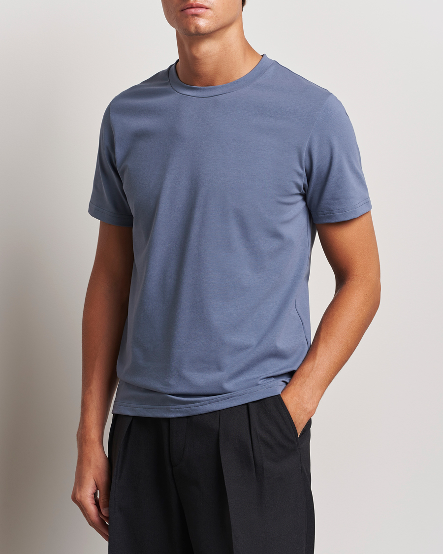 Herren |  | Filippa K | Soft Lycra T-Shirt Grey Blue