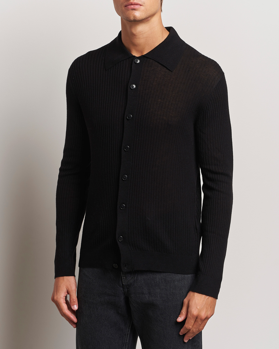 Herren | Business & Beyond - Casual | Filippa K | Light Knitted Cardigan Black