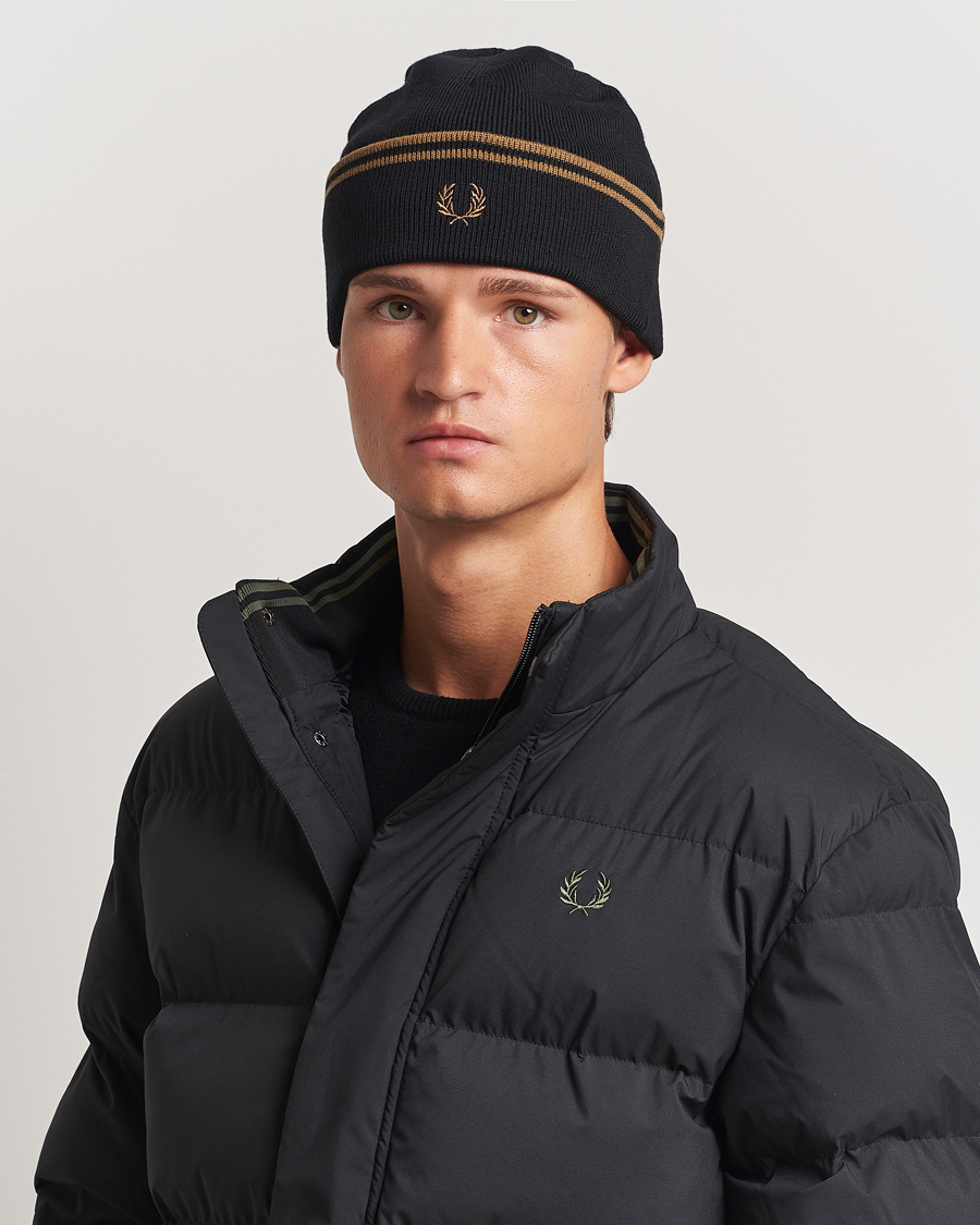 Herren |  | Fred Perry | Twin Tipped Merino Beanie Black