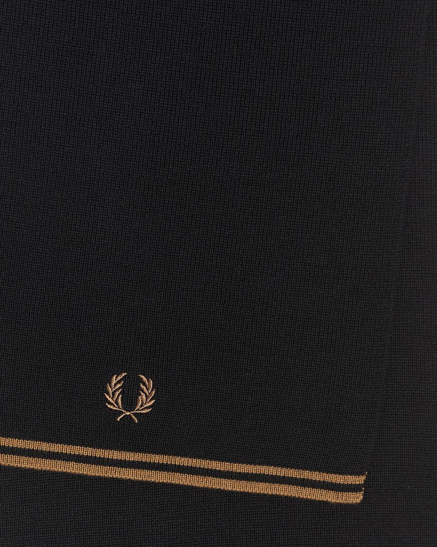 Herren |  | Fred Perry | Twin Tipped Merino Wool Scarf Black