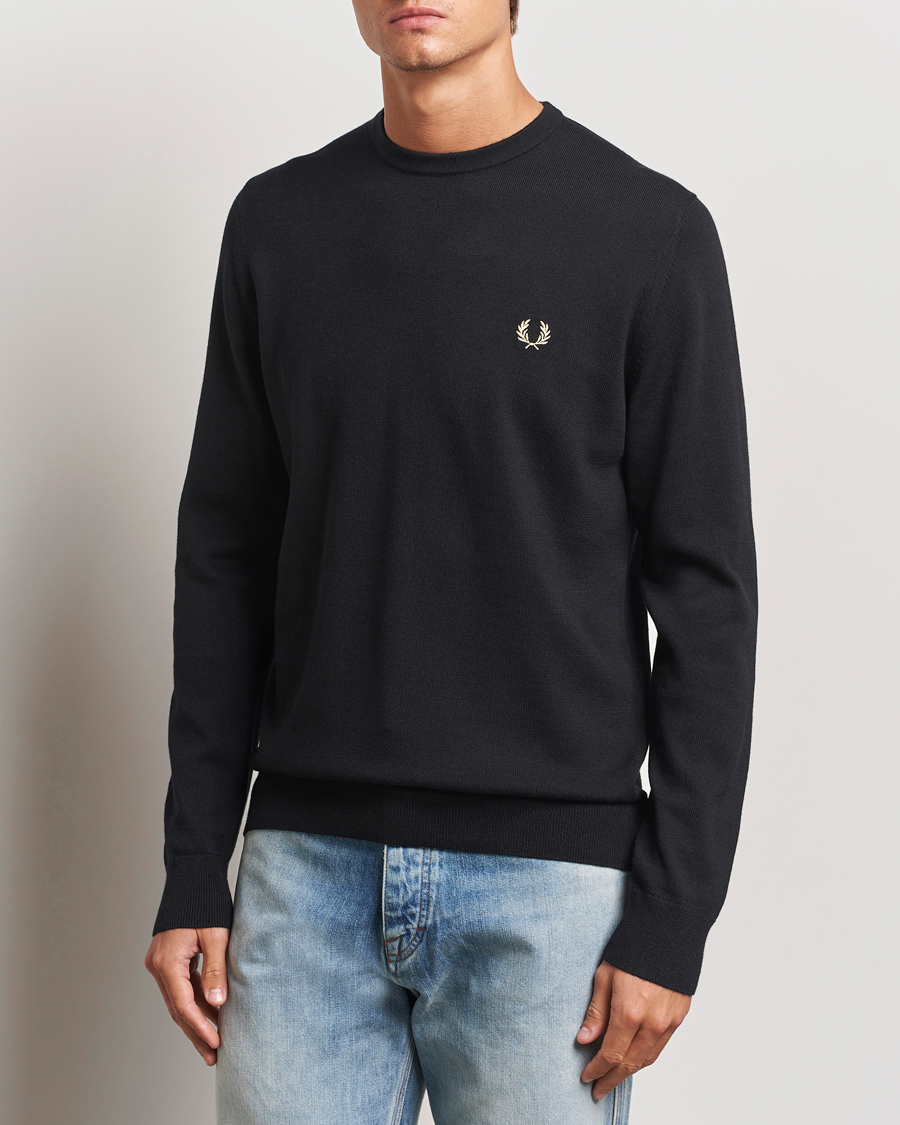 Herren |  | Fred Perry | Classic Crew Neck Jumper Black