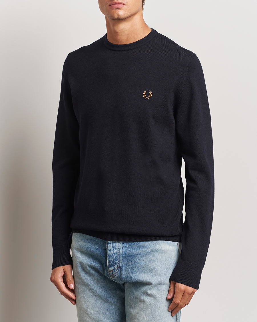 Herren |  | Fred Perry | Classic Crew Neck Jumper Navy