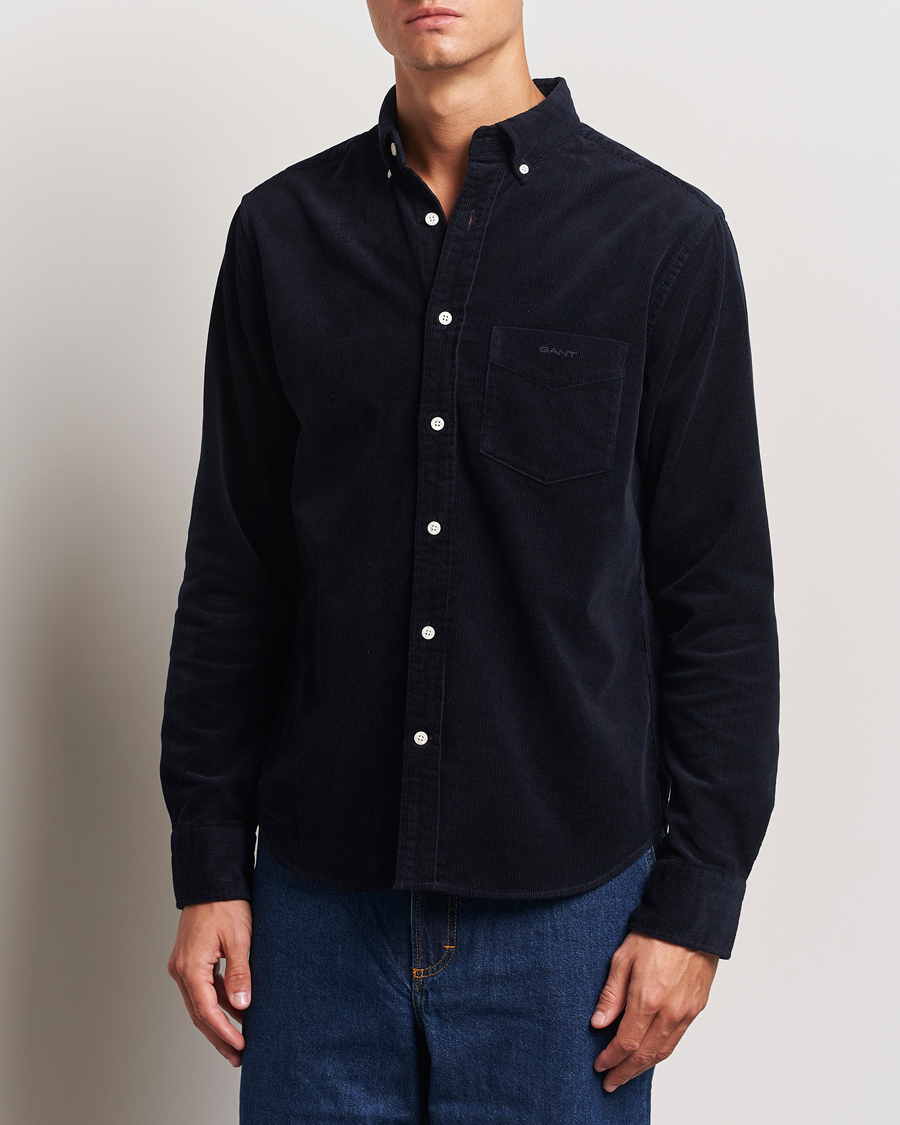 Herren |  | GANT | Regular Fit Corduroy Shirt Evening Blue