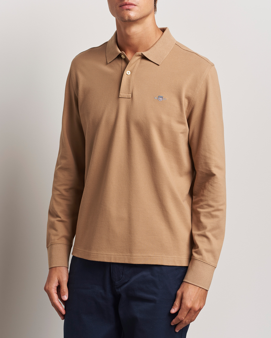 Herren | Poloshirts | GANT | Regular Shield Pique Polo Warm Khaki