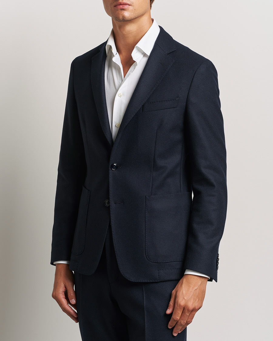 Herren | Business & Beyond - Formal | BOSS BLACK | Hanry Wool Patch Pocket Blazer Dark Blue