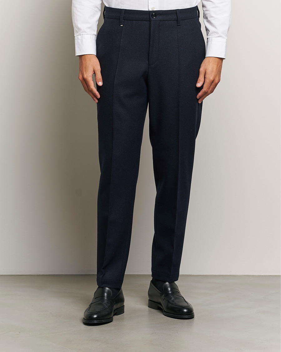 Herren |  | BOSS BLACK | Perin Wool Trousers Dark Blue