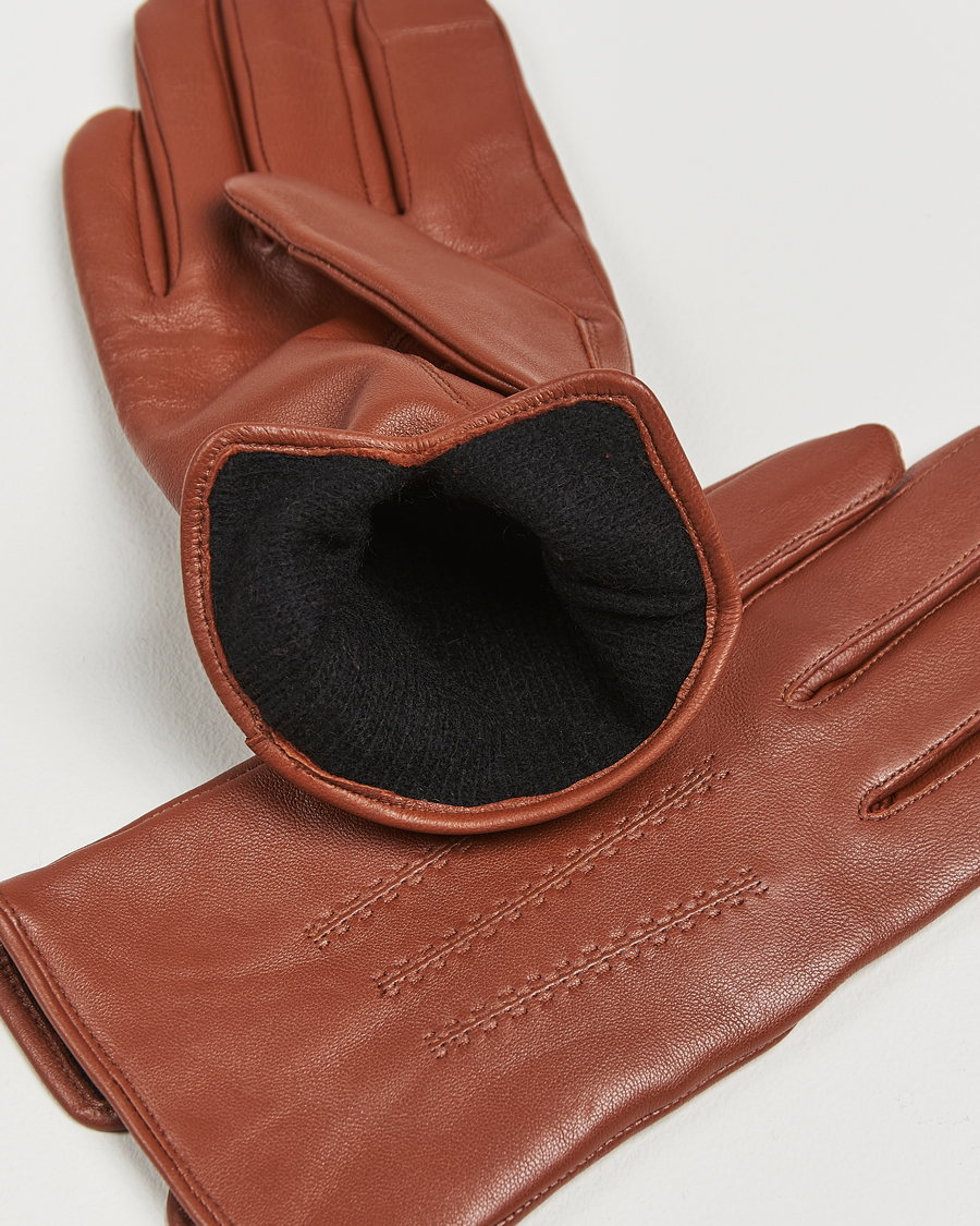 Herren |  | BOSS BLACK | Hainz Leather Gloves Medium Brown