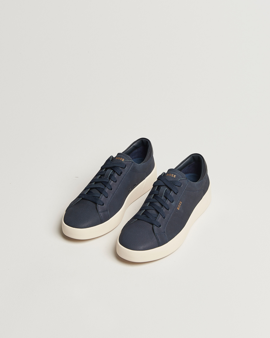 Herren |  | BOSS BLACK | Belwar Leather Sneaker Dark Blue