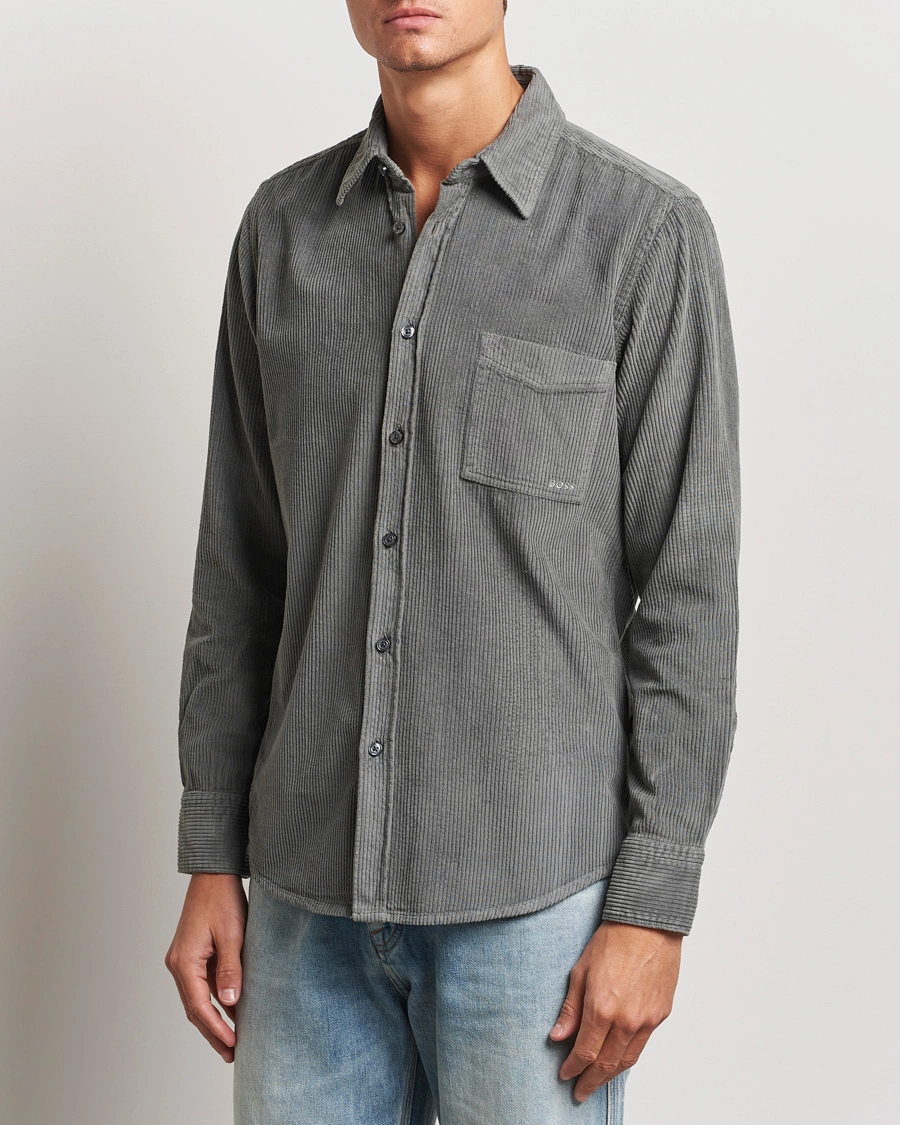 Herren |  | BOSS ORANGE | Relegant Corduroy Shirt Open Grey