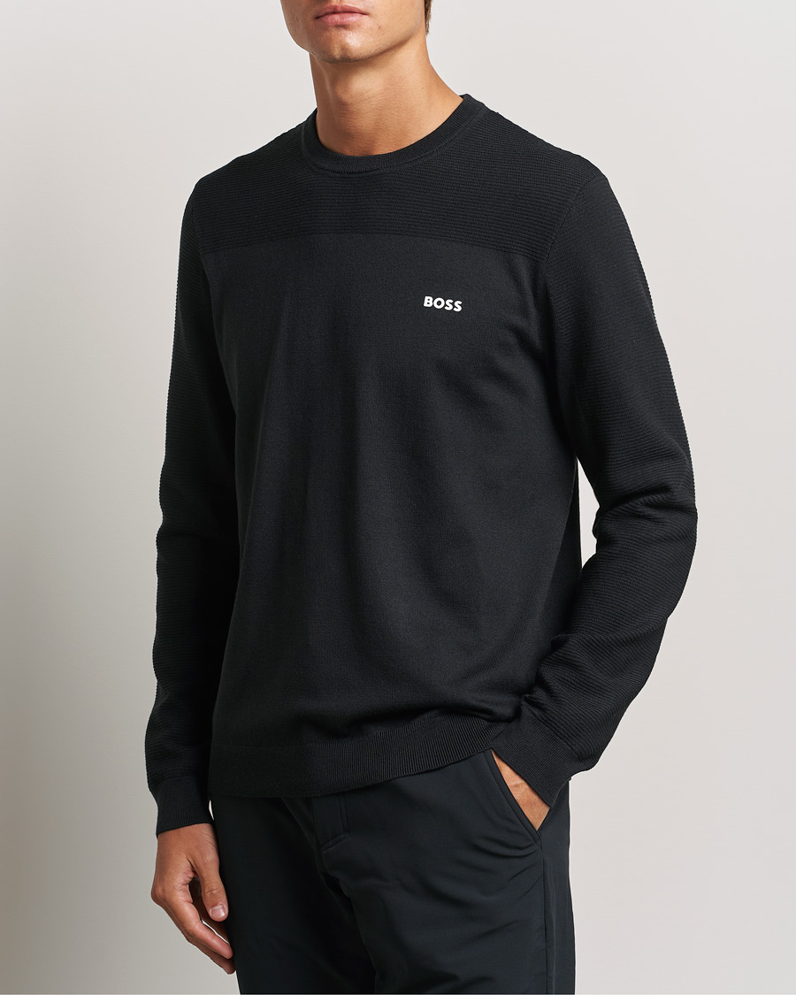 Herren | Strickpullover | BOSS GREEN | Momentum Knitted Crew Neck Dark Blue